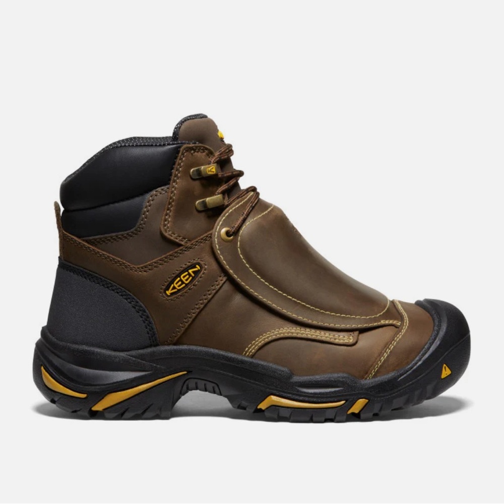 KEEN Men's Mt Vernon 6" MET Waterproof Boot (Steel Toe) Cascade Brown  Size 8.5D - Picture 2 of 13